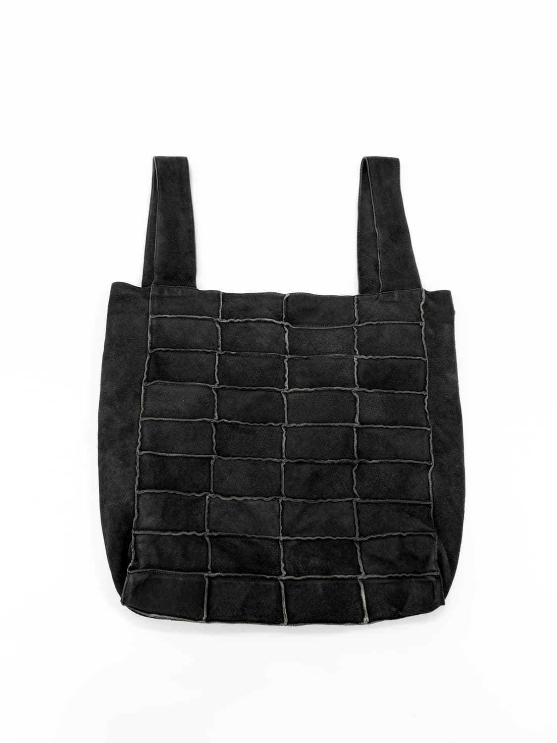 샤넬 스웨이드 로우 엣지 패치워크 토트백 상품이미지5