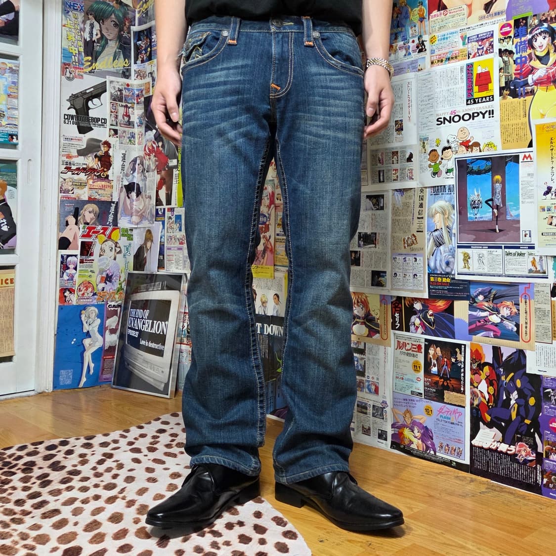 백 포켓 스티치 웨스턴 데님 팬츠 상품이미지1