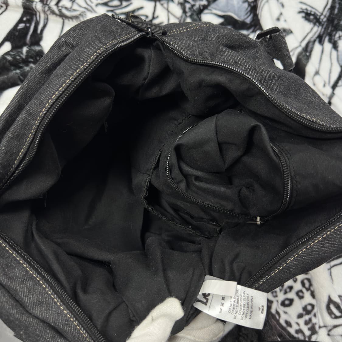 LEE 리 데님 숄더백 블랙 상품이미지4