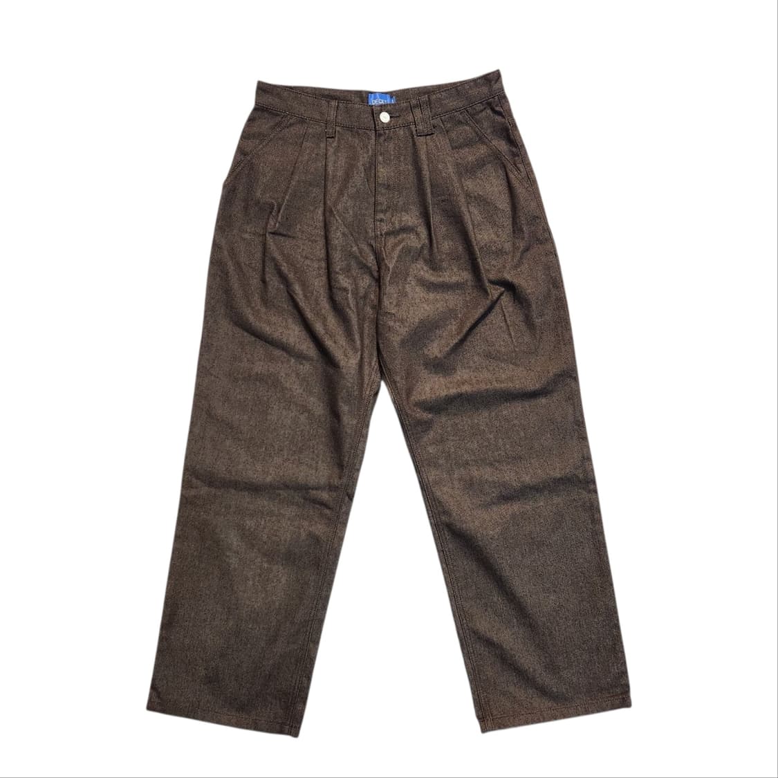 DECET 브라운 핀턱 와이드 데님 팬츠 (32) 상품이미지1