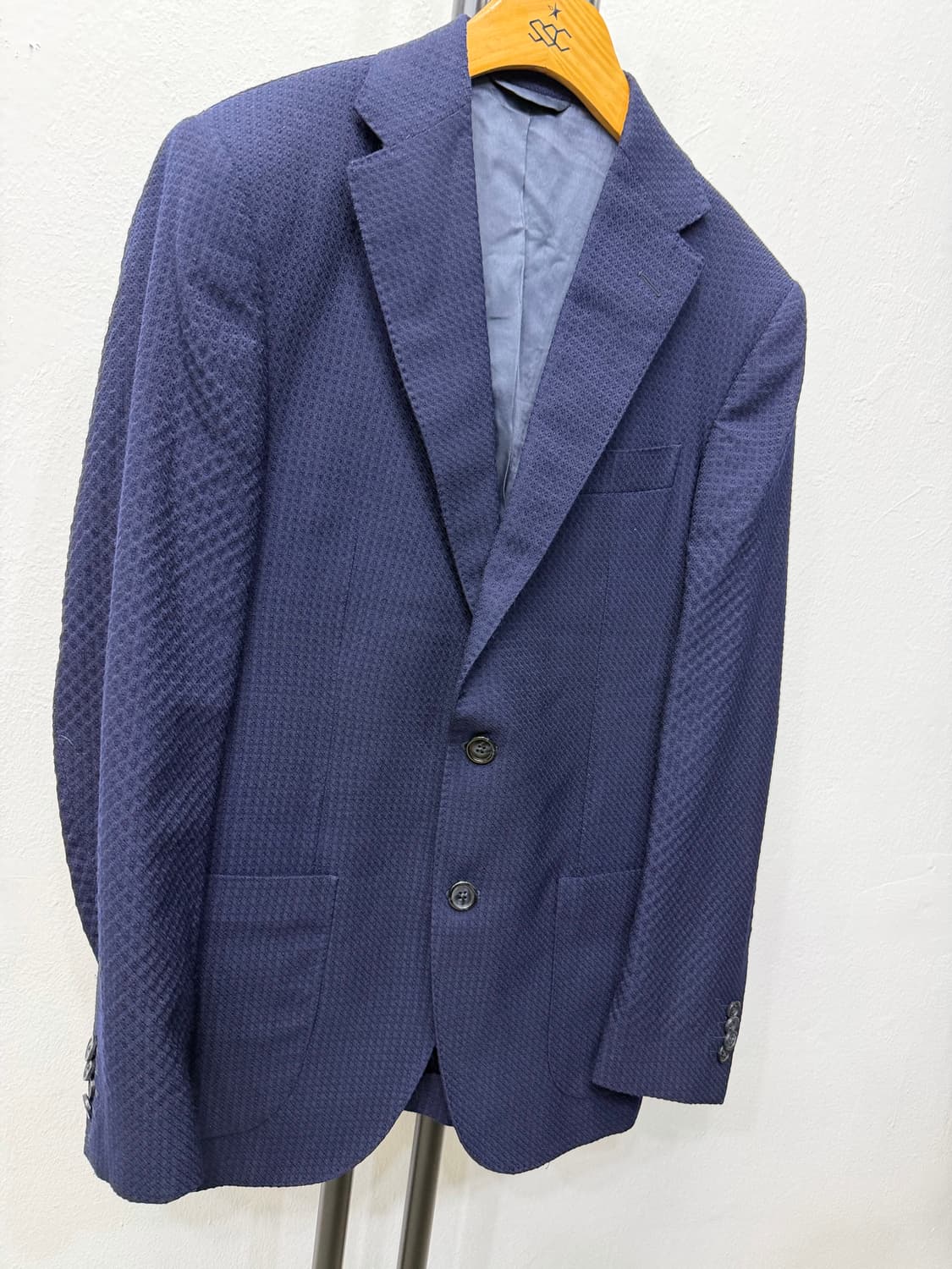 정품) ST듀퐁 이태리 네이비 남성 정장 더블저튼 자켓 46 상품이미지2
