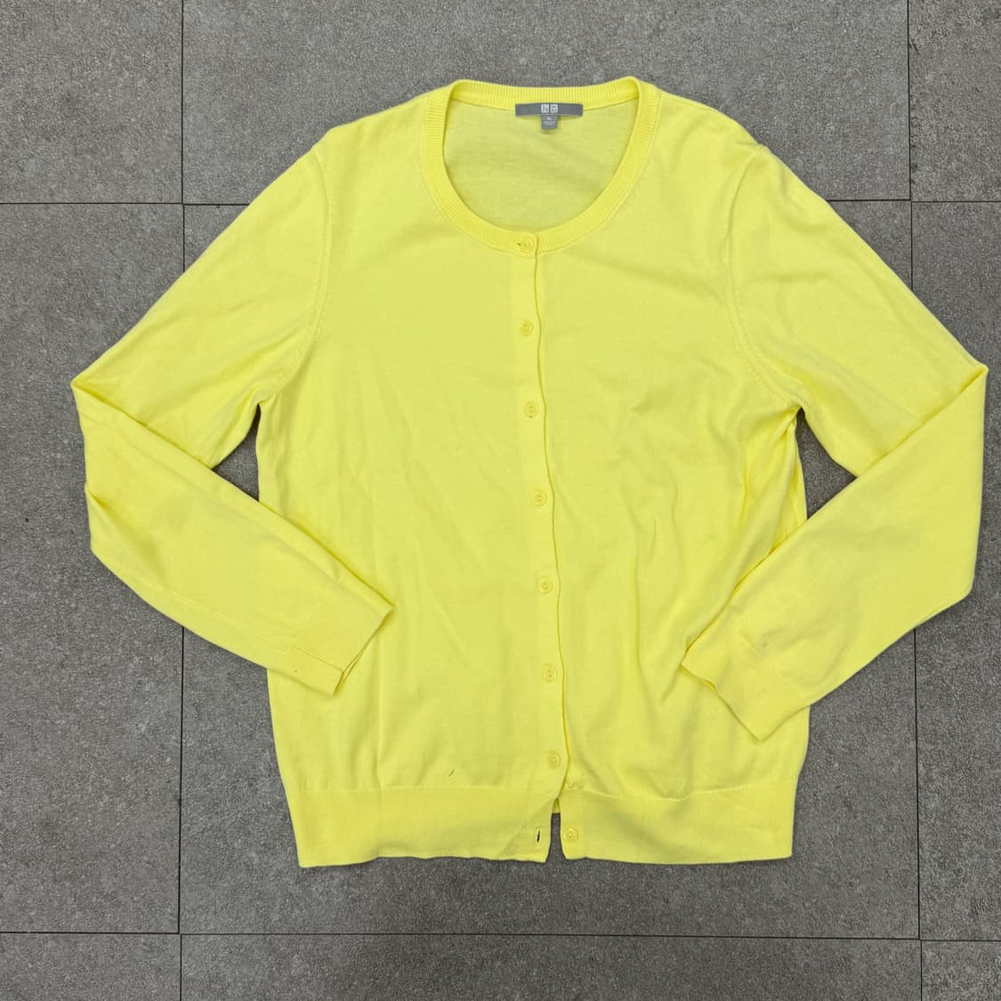 유니클로 옐로우 가디건 상품이미지3