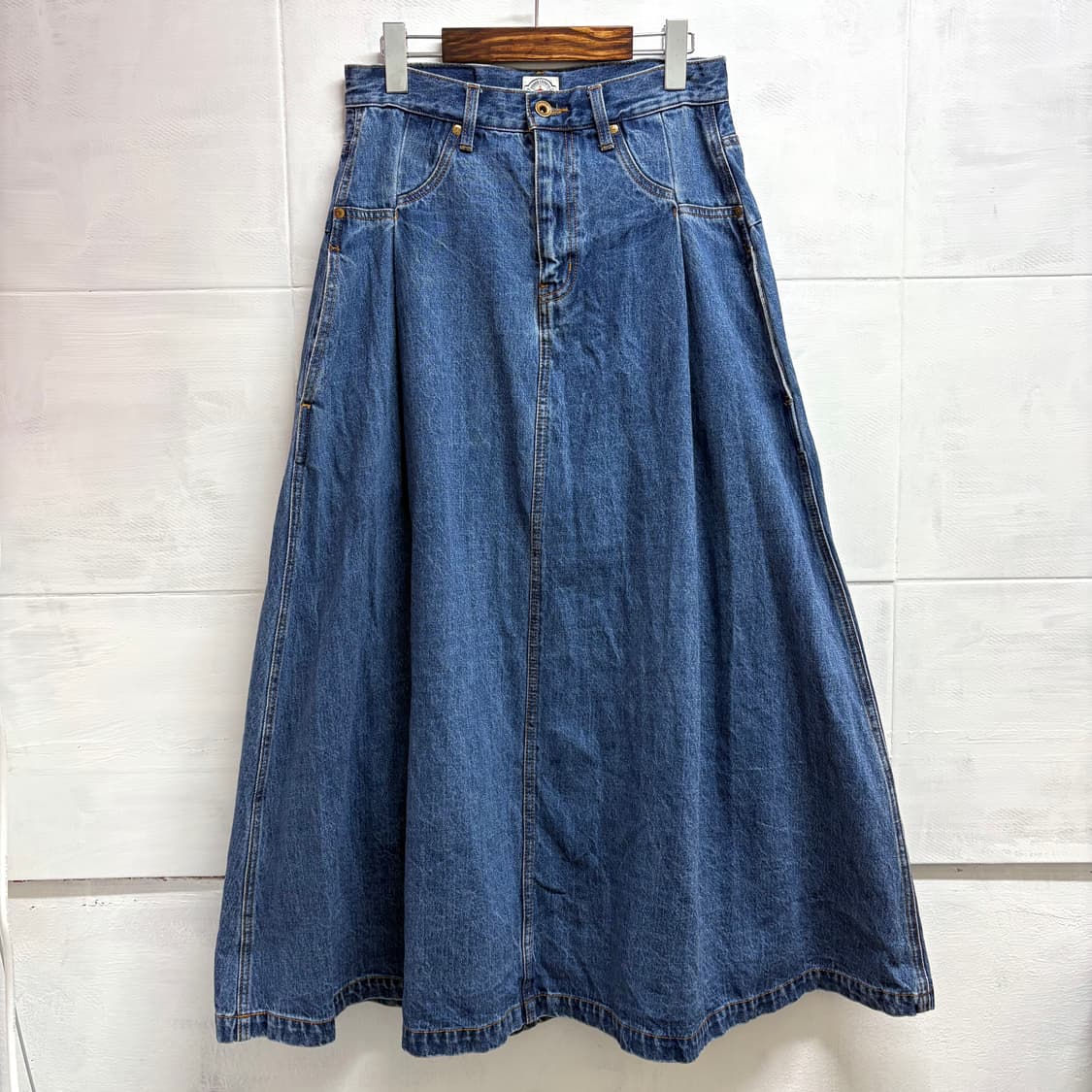 RODEO CROWNS 로데오 크라운드 웨스턴 롱 데님 스커트  상품이미지1