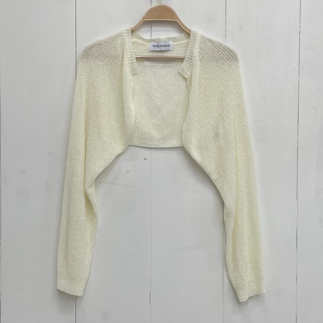 닉앤니콜 니트 크롭 볼레로 가디건 상품이미지2