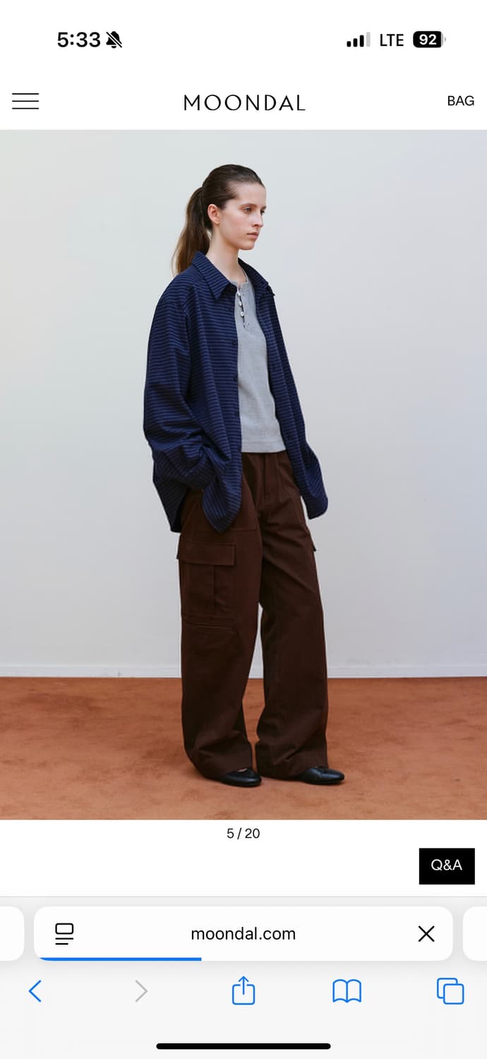 문달 헨리넥 티셔츠 그레이 상품이미지2