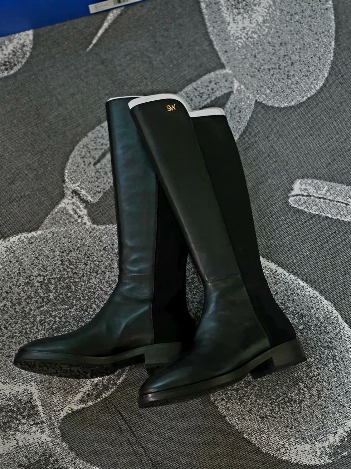 스튜어트 와이츠먼 킬란 블랙 소가죽 롱부츠 245 새상품 상품이미지1