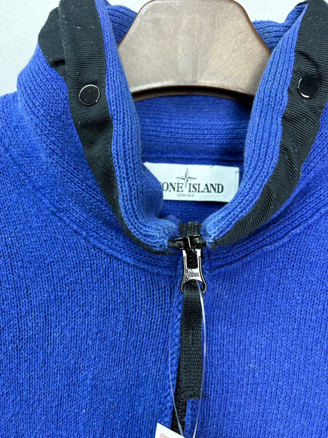 스톤아일랜드 나일론 후드 니트집업 A3376 상품이미지4