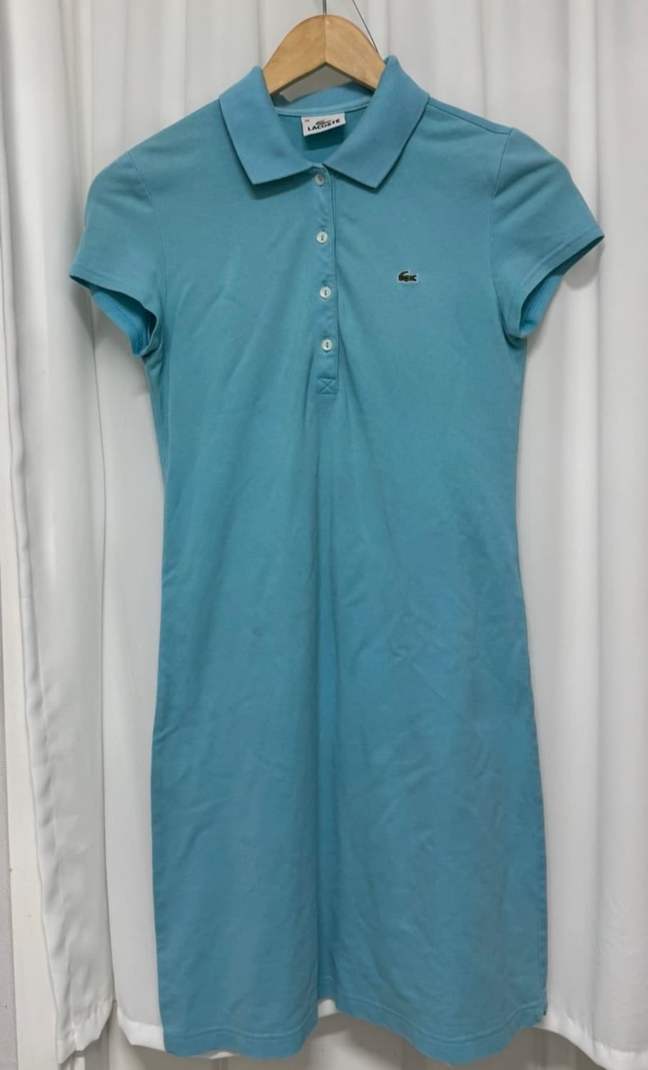 라코스테 하늘색 피케 원피스 상품이미지1