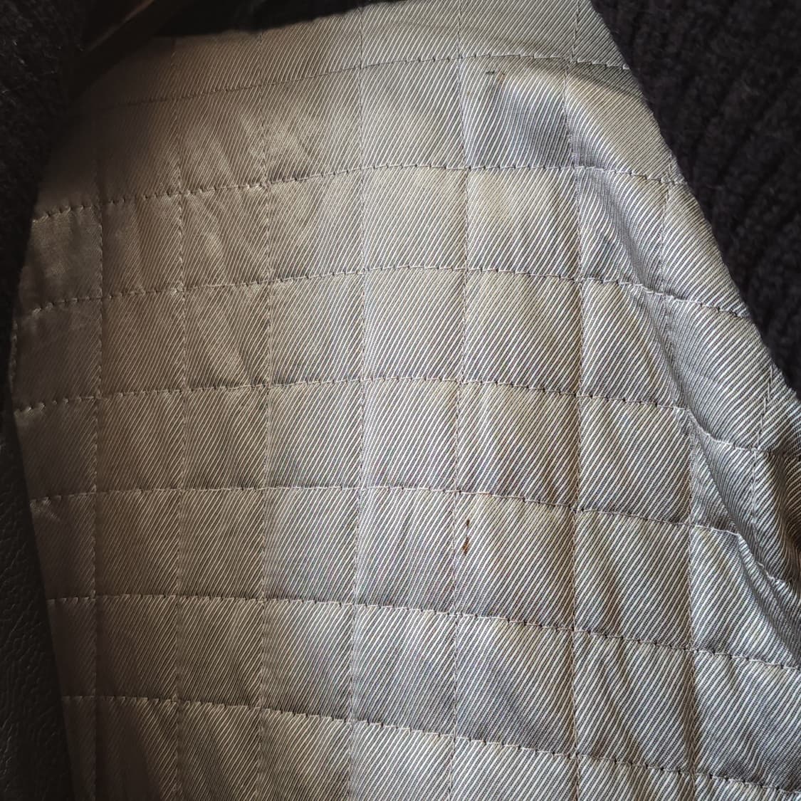 90s 니나리치 레더 카코트 니티드 디테일 프렌치 코트 사파리 가죽 50 상품이미지7