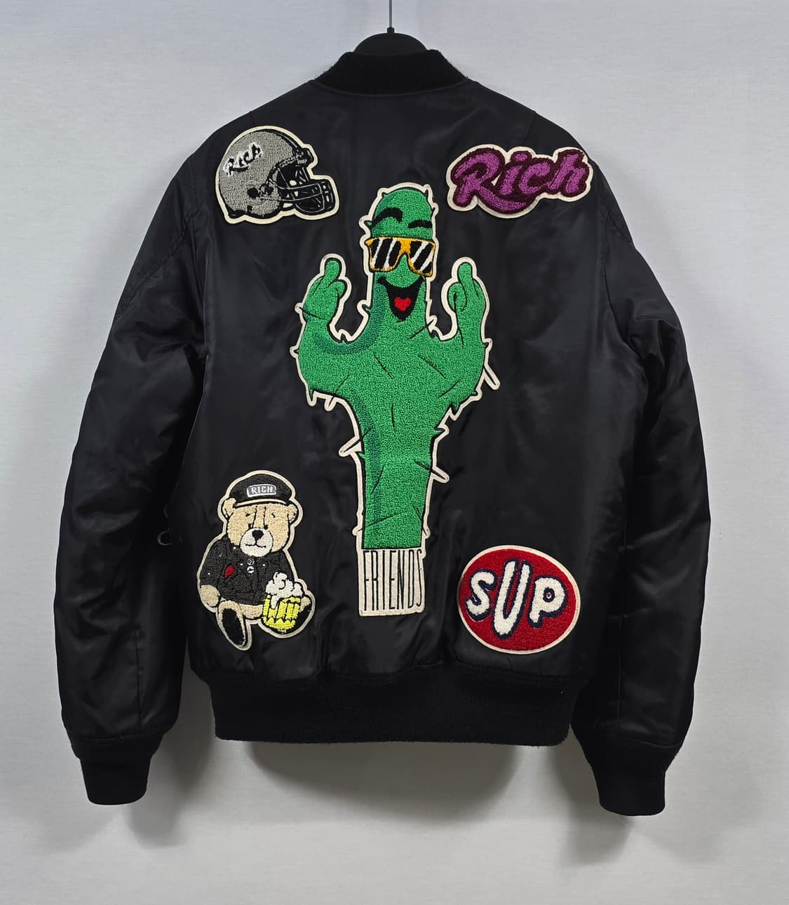 Joyrich 조이리치 MA-1 바시티 자켓 블랙 L 상품이미지8