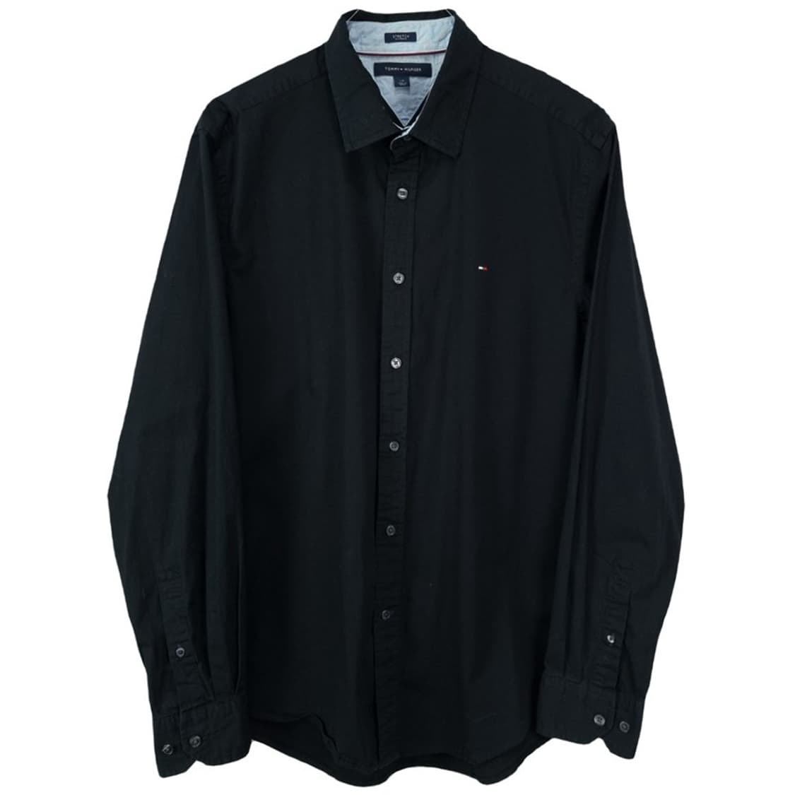 [타미힐피거] 로고 자수 셔츠 블랙 M19343 상품이미지2