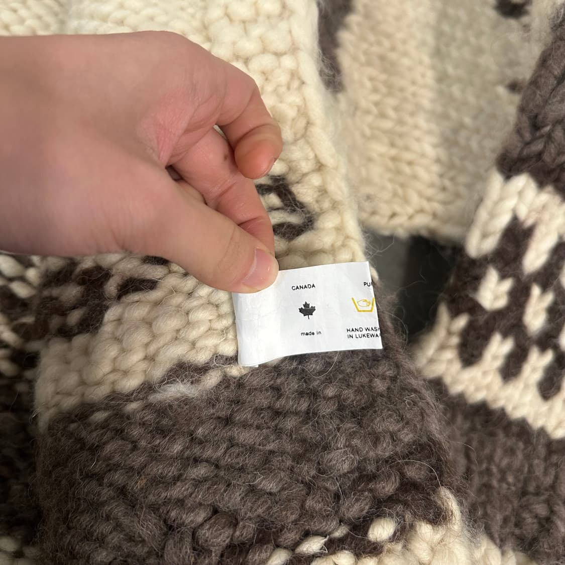 Wool 100 캐나다 코위찬 상품이미지4