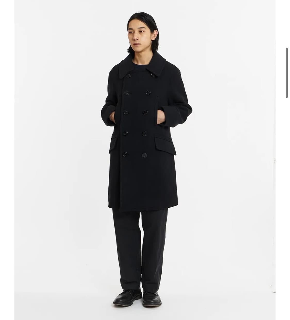 [L]이스트로그 울 피코트 네이비 상품이미지5