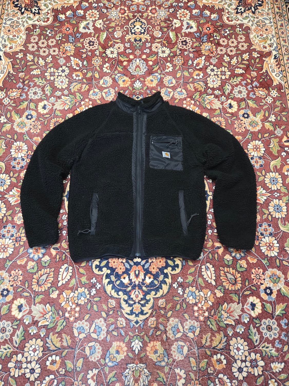 칼하트 프린티스 라이너 헤비 플리스 자켓 M - 블랙 상품이미지1