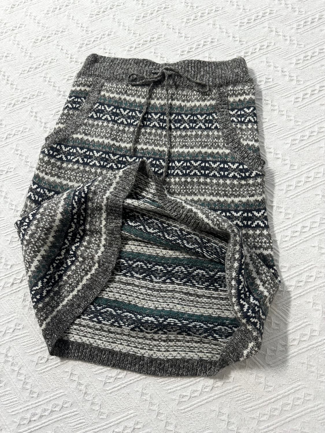 노르딕 패턴 니트 스커트 상품이미지9