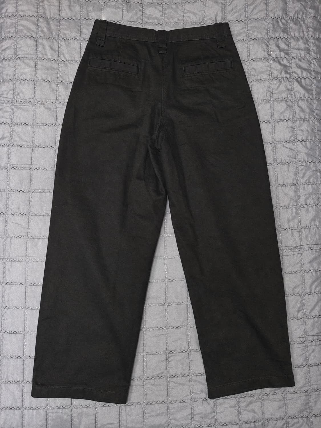 [79]유니클로U 와이드핏치노팬츠 블랙 상품이미지2