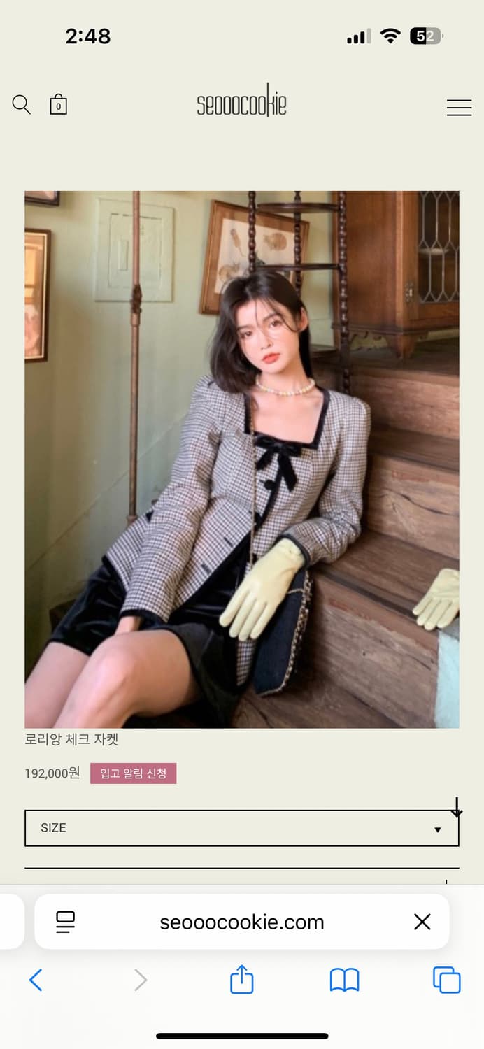 서쿠키 로리앙 체크 자켓 상품이미지1