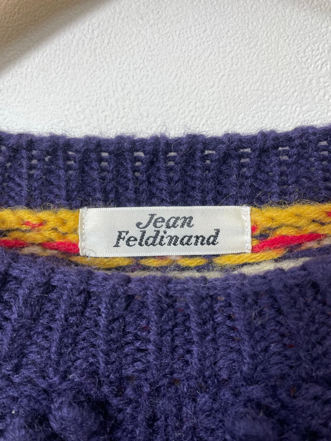 일본 빈티지 노르딕 디테일 헤비 니트 L - K44 상품이미지4