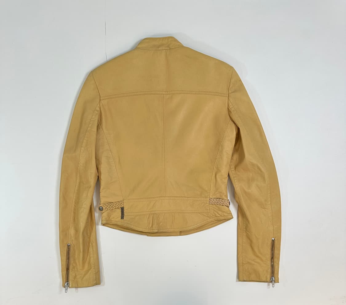 Armani Jeans 00s 슬림 에폴렛 더블 가죽자켓 (44/55) 상품이미지3