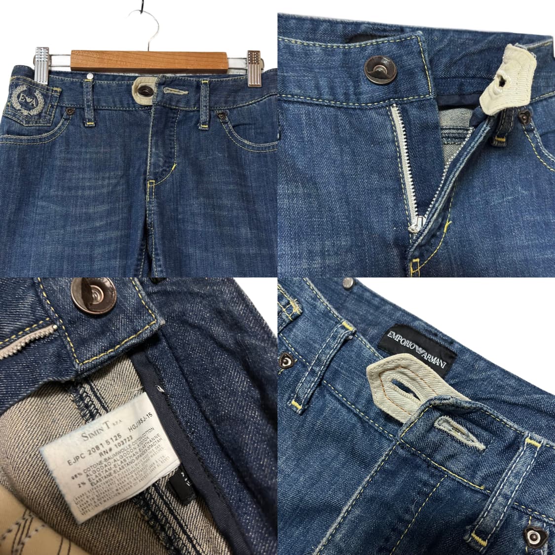 emporio armani 00s washed flare jeans 24 상품이미지9