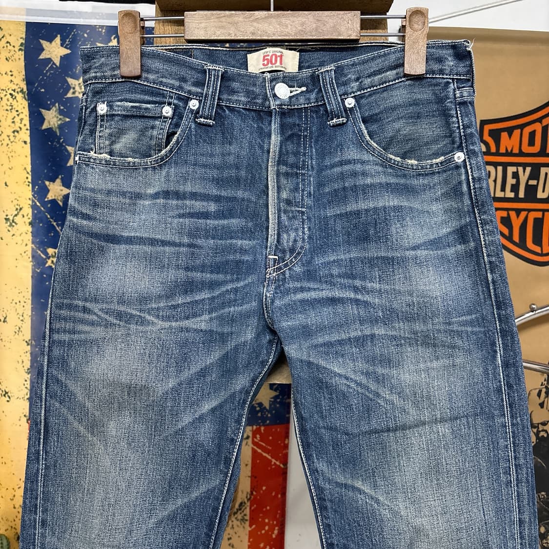 00s 리바이스 오리지널 501 빈티지 페이딩 데님팬츠 N943   상품이미지3