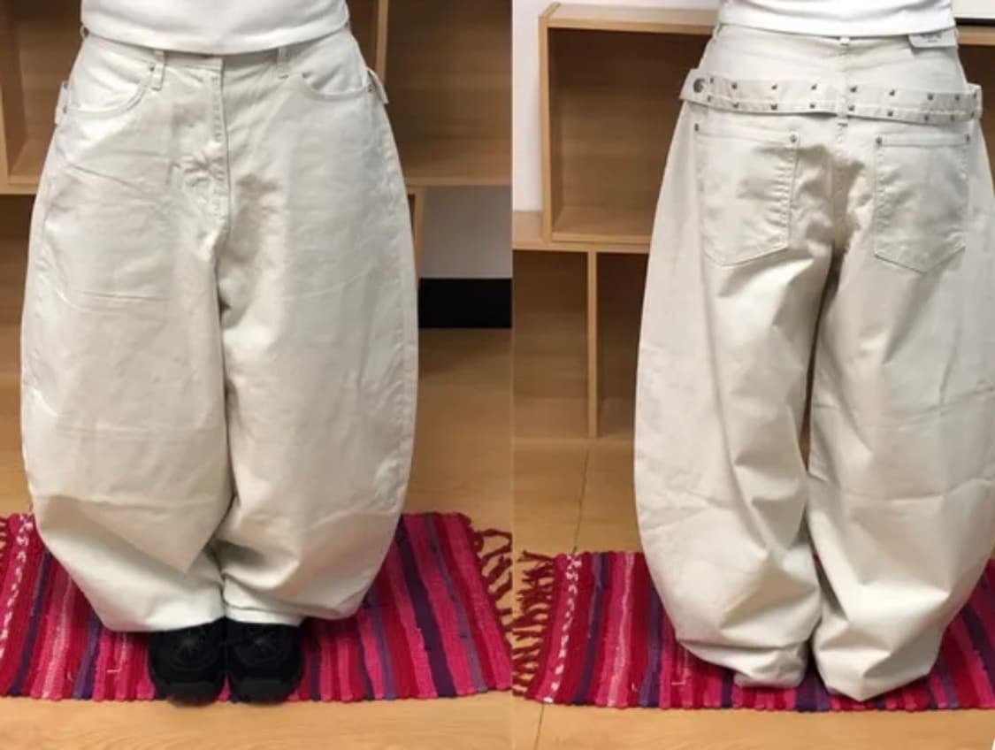 백 스터드 커브핏 팬츠 상품이미지2