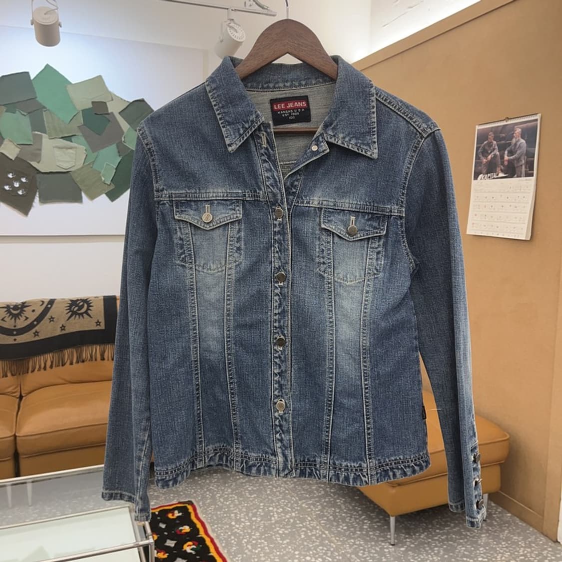 리 LEE 올드스쿨 빈티지 워싱 진청 데님자켓 100 C08401 상품이미지3