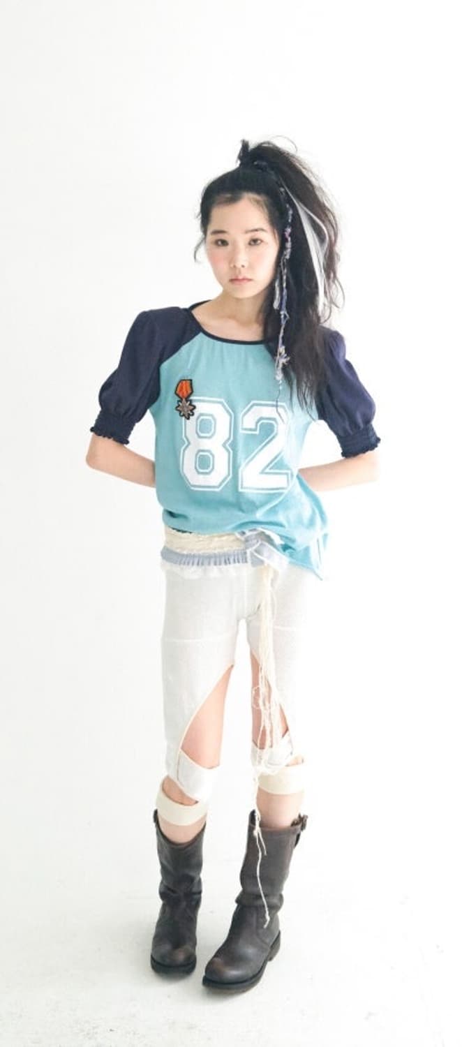 샵페어리 pad shoulder raglan half top 상품이미지2