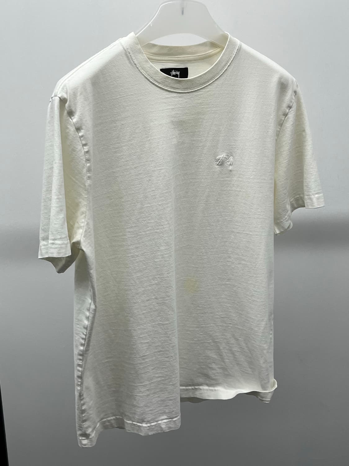 스투시 stussy stock logo 티셔츠 natural M사이즈 상품이미지2
