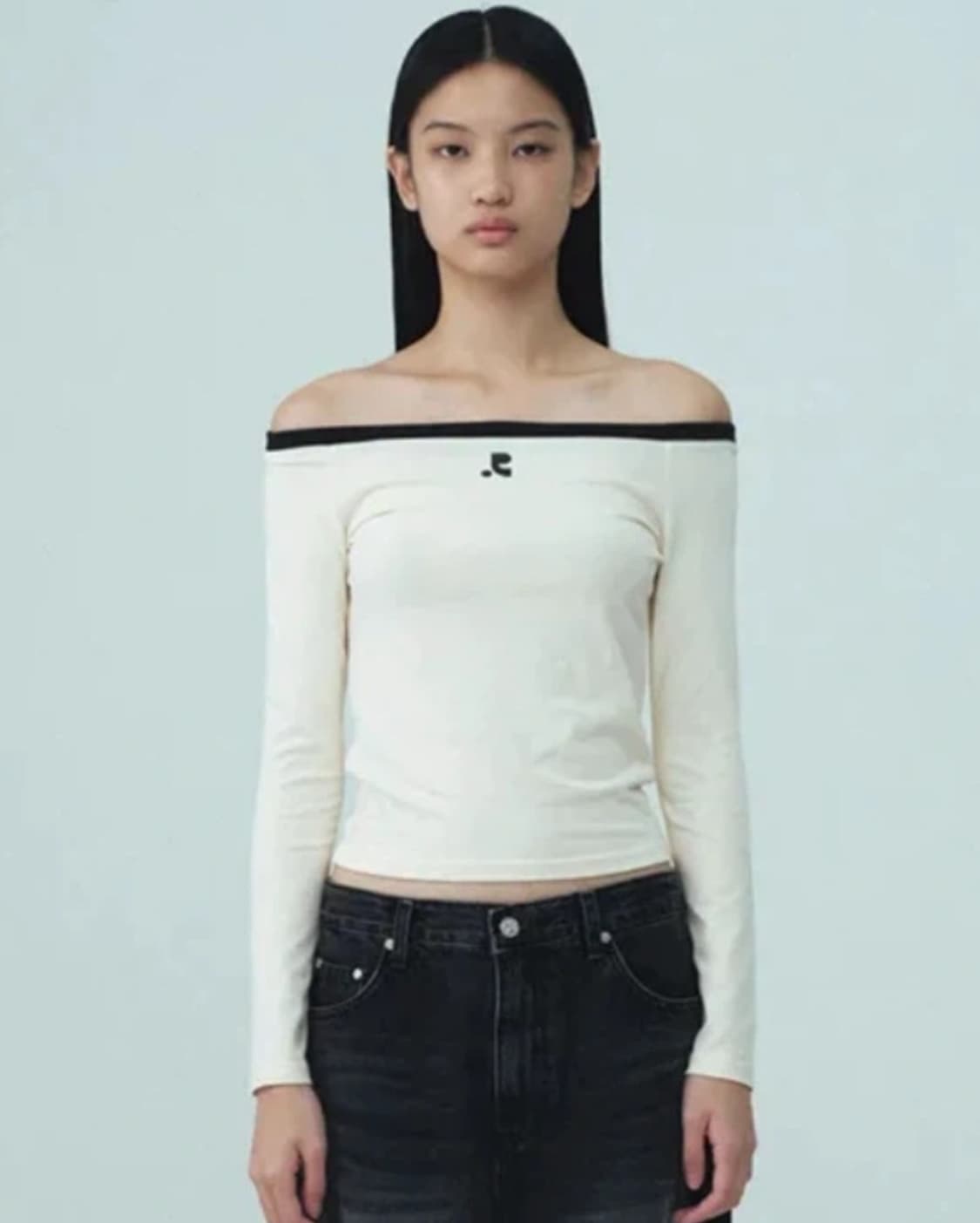 rest&recreation off-shoulder top  cream 상품이미지1