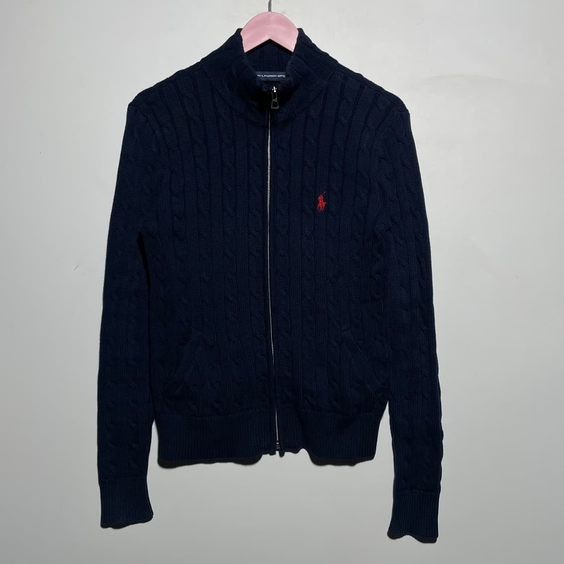 폴로 랄프로렌 꽈배기 니트 집업 상품이미지1