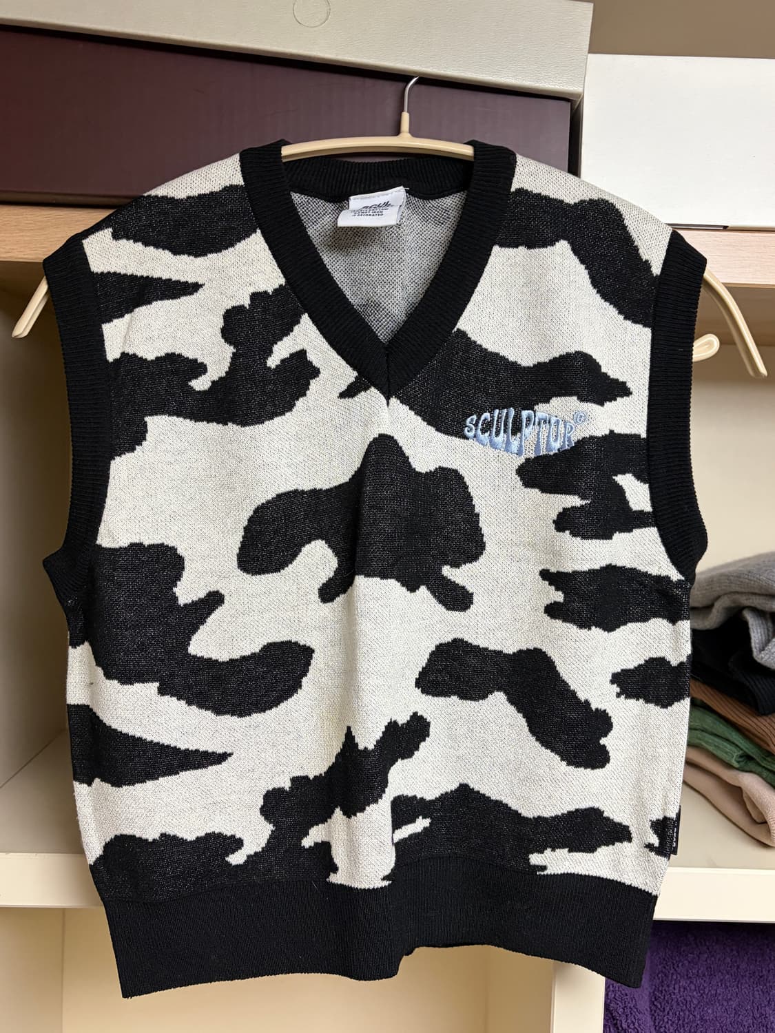 스컬프터 니트조끼 판매 상품이미지1