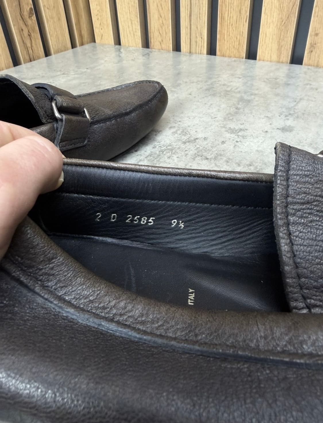 [9.5] 프라다 버클 로퍼 브라운 상품이미지7