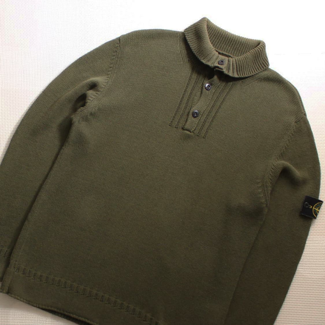 Stone lsland 스톤아일랜드 클래식 올리브 하프넥 니트 상품이미지3