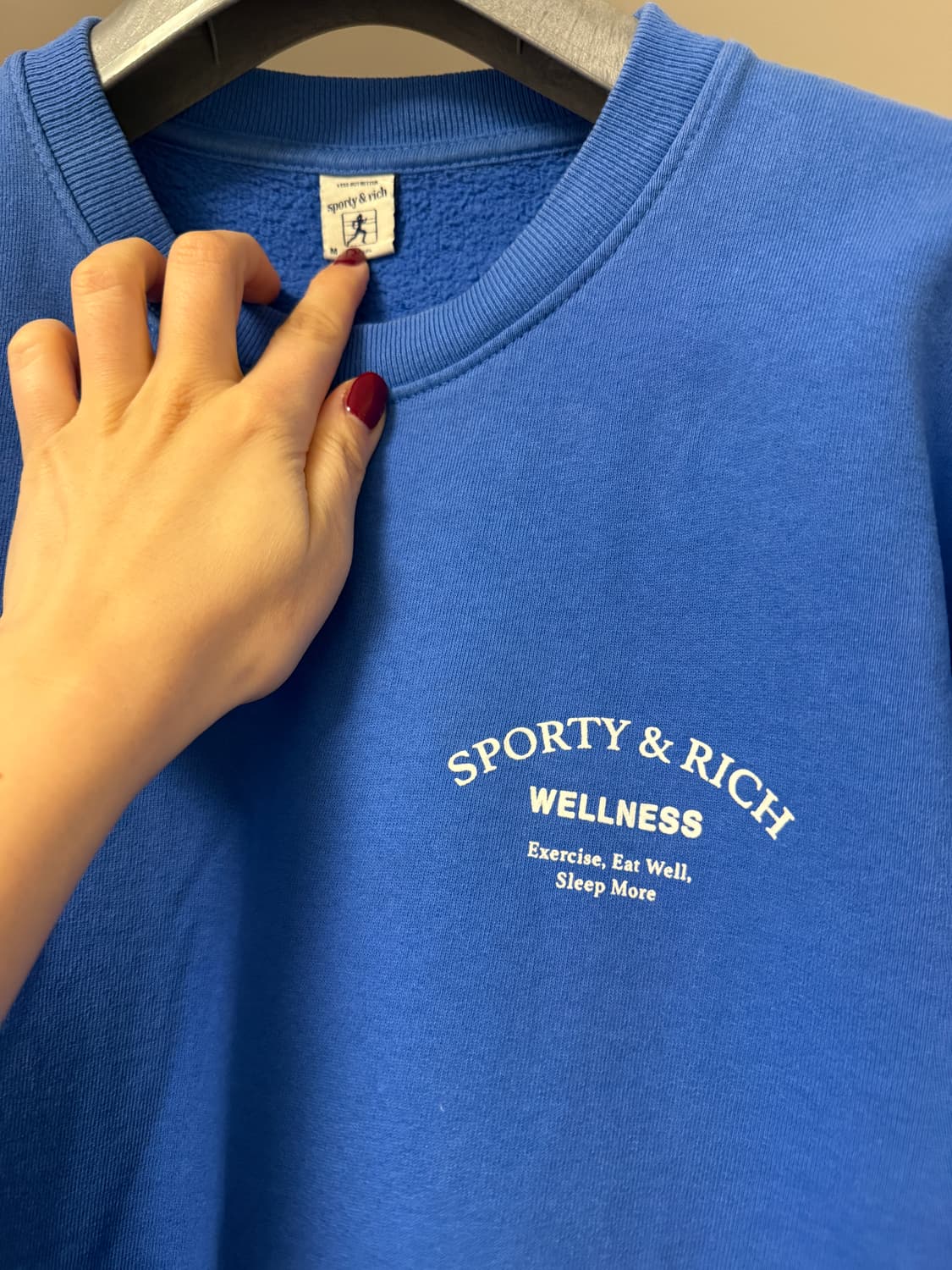 스포티앤리치 블루 맨투맨 M 상품이미지5