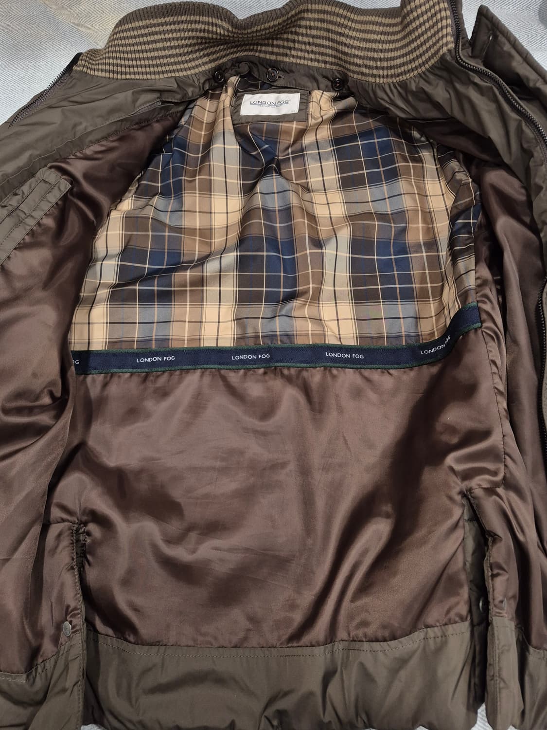 런던포그 브라운 비즈니스 퀄팅 점퍼 자켓 남성 105사이즈 상품이미지5