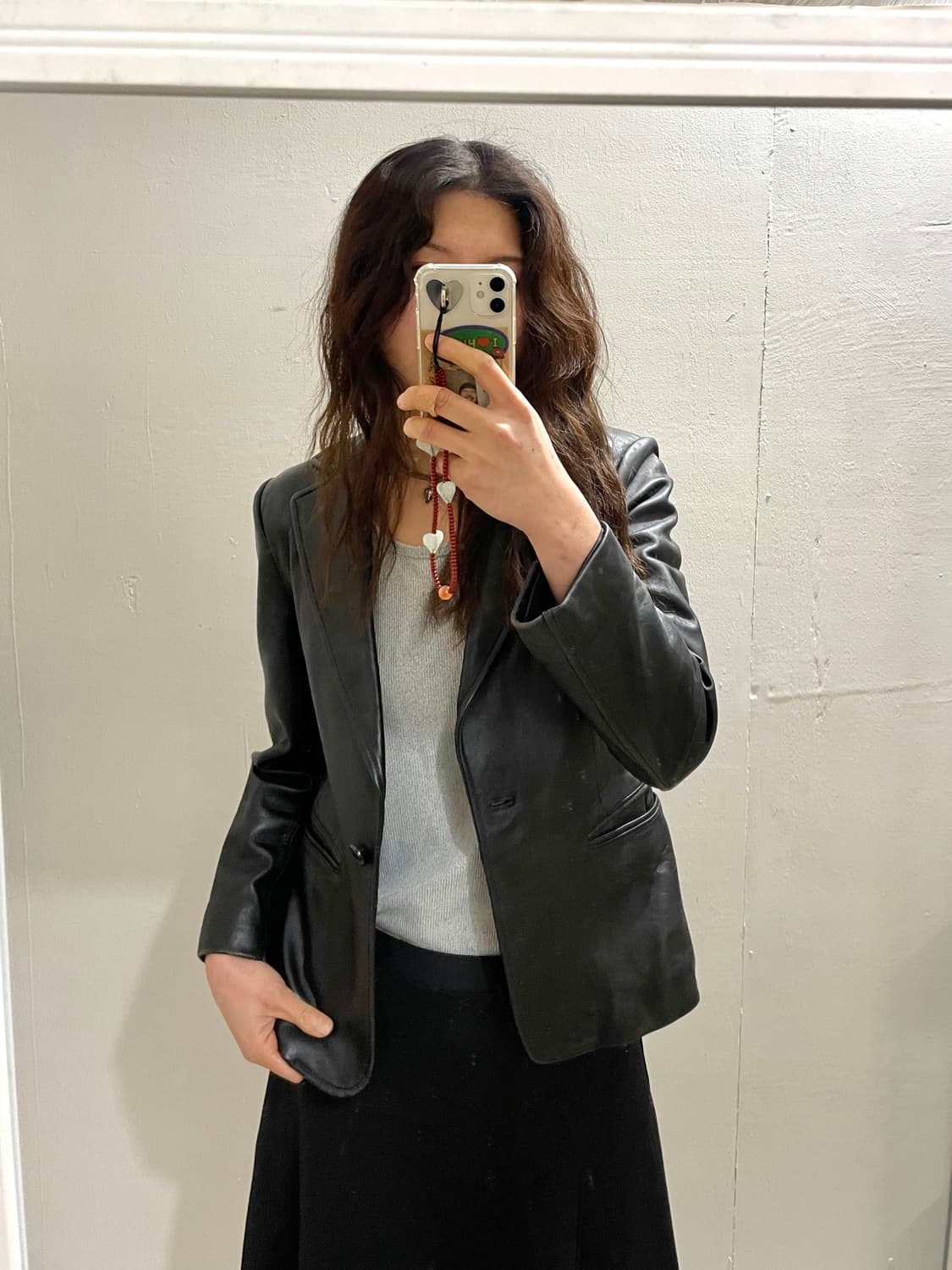 일본 빈티지 양가죽 블레이저 마이 상품이미지1