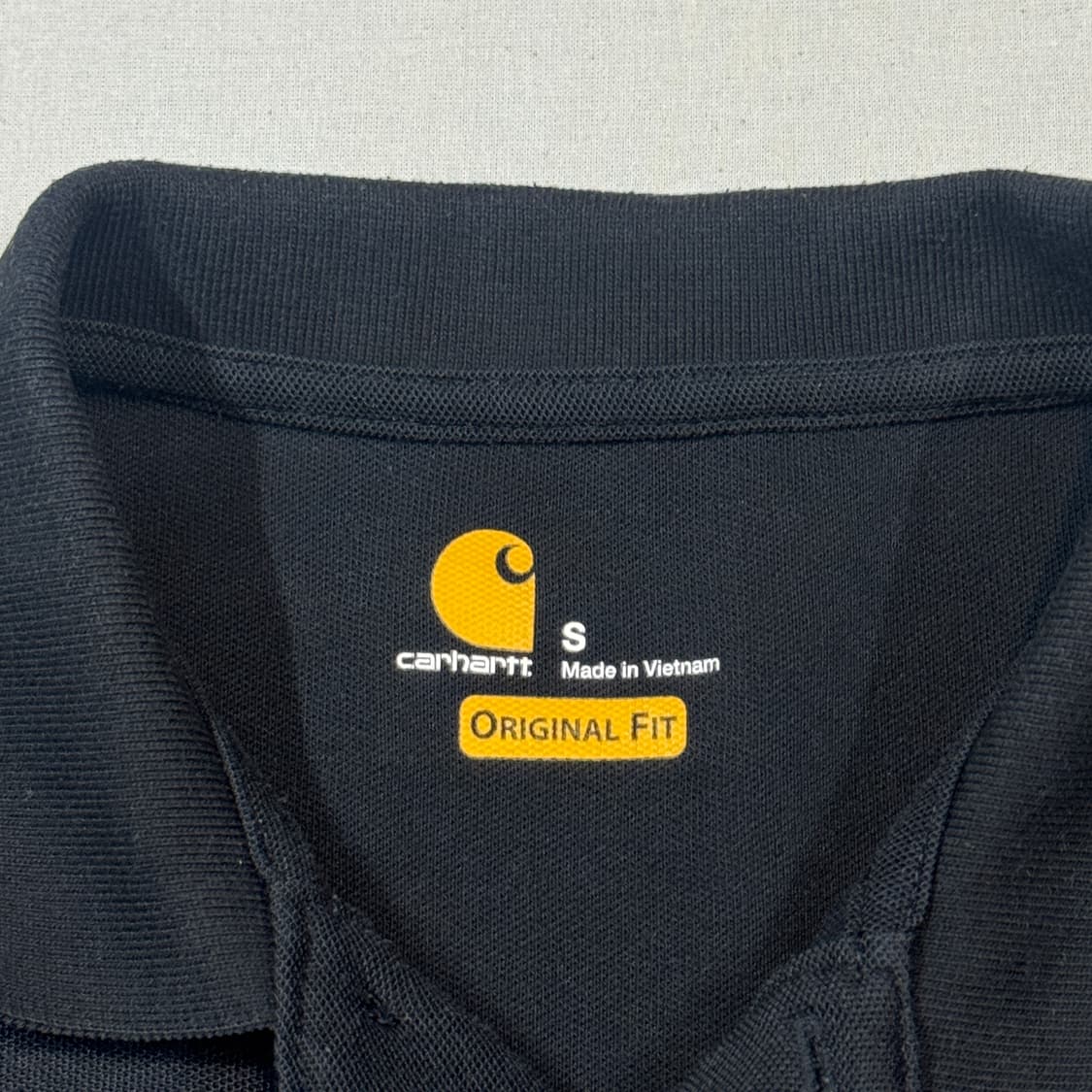 S) 칼하트 오리지널핏 반팔 카라티 블랙 E6 상품이미지6