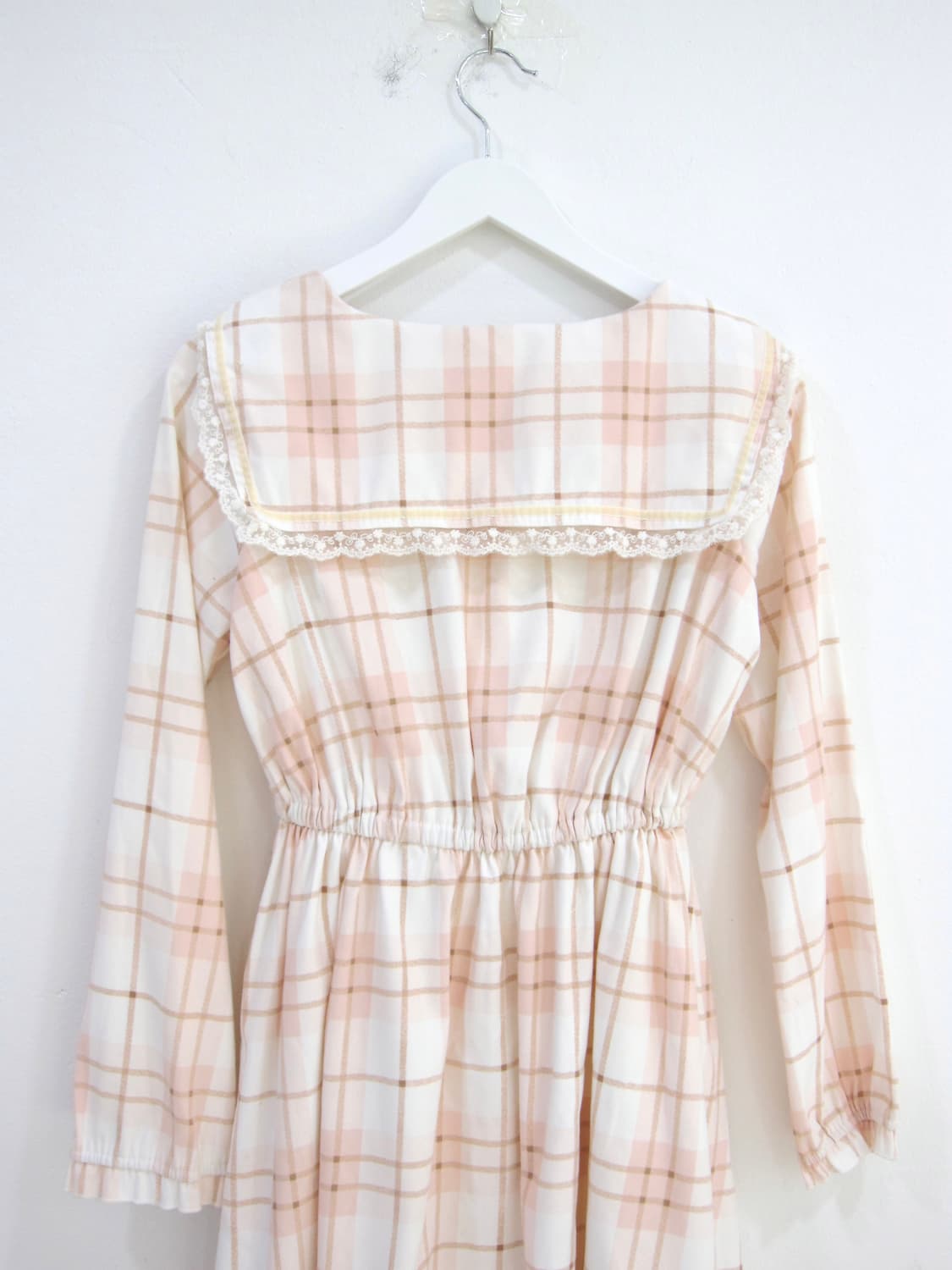 Liz lisa 리즈리사 핑크 체크 세일러 원피스 헤이세이 라떼갸루 상품이미지4