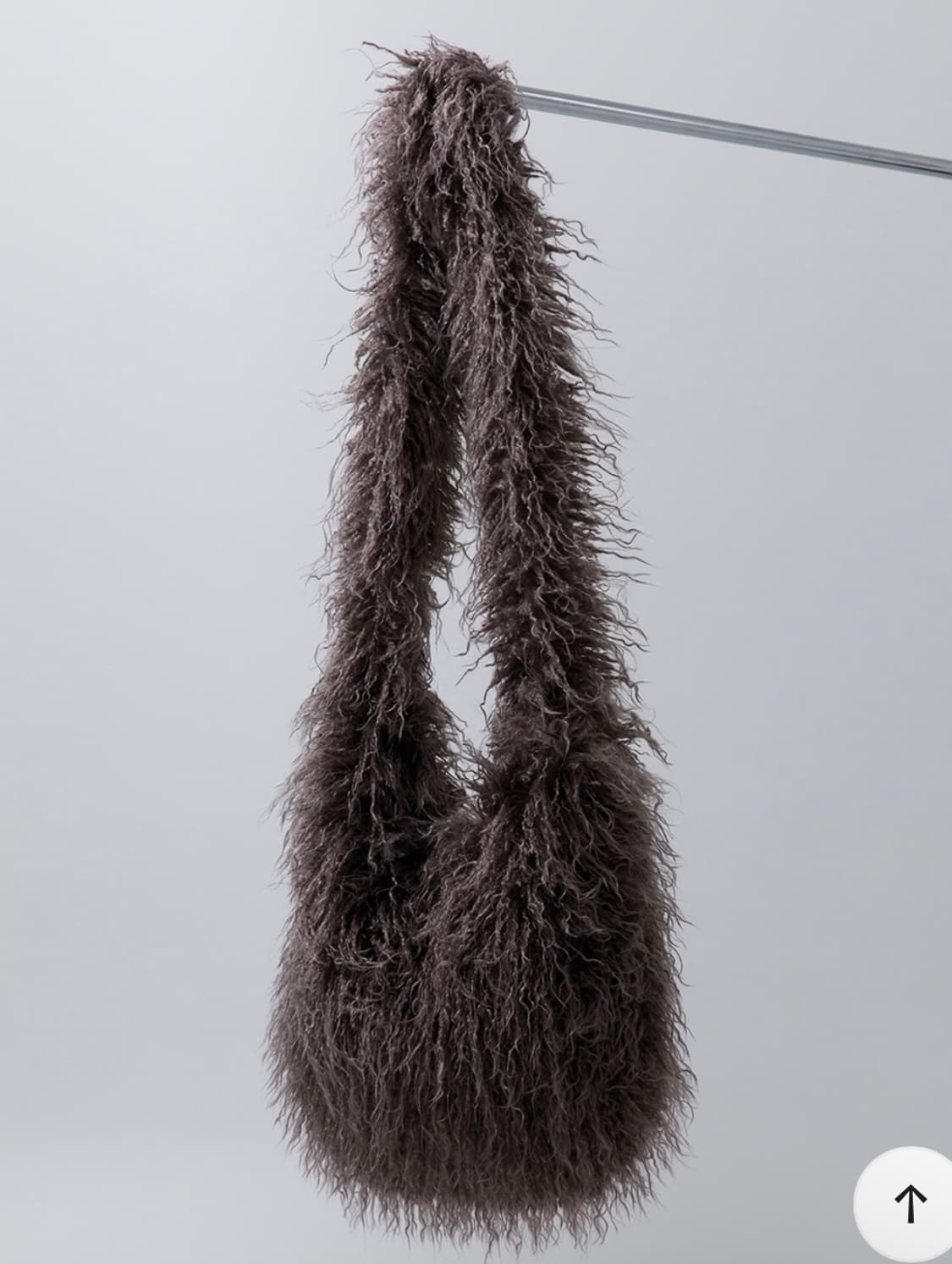 플러시 폭스 퍼 숄더백 코코아 상품이미지1