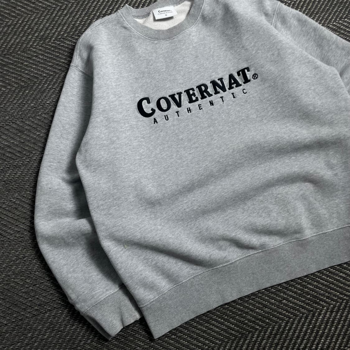 커버낫 어센틱 빅로고 박시핏 맨투맨 그레이y 4771 상품이미지4