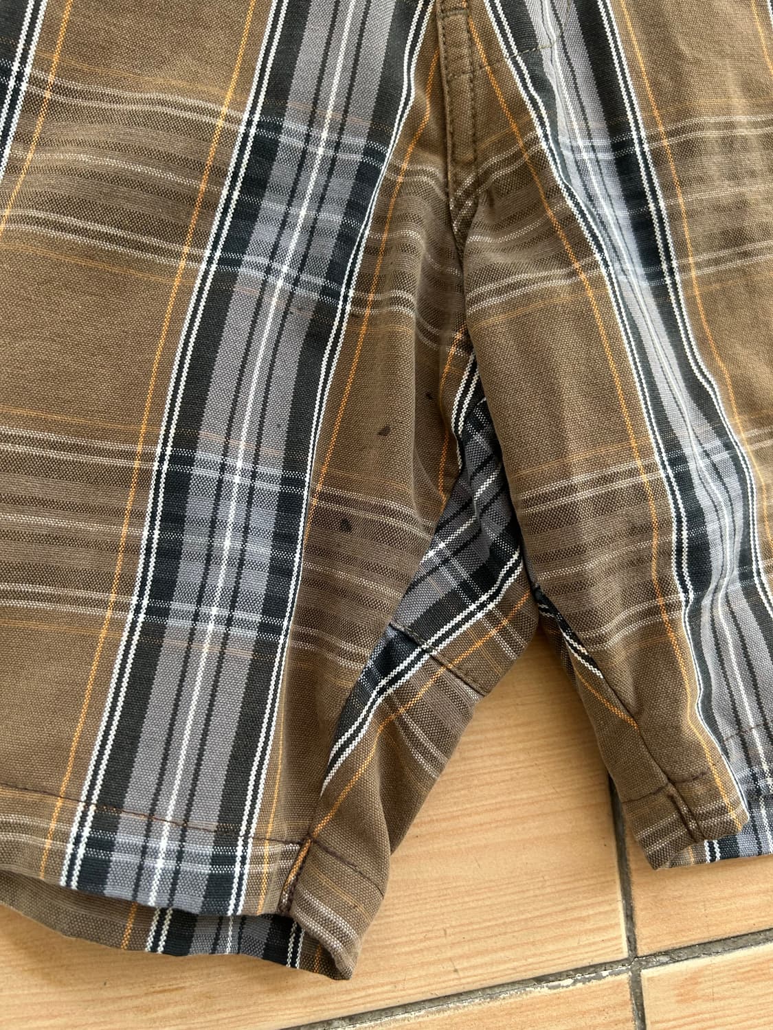 00‘s 스투시재팬 체크 카고쇼츠  상품이미지2