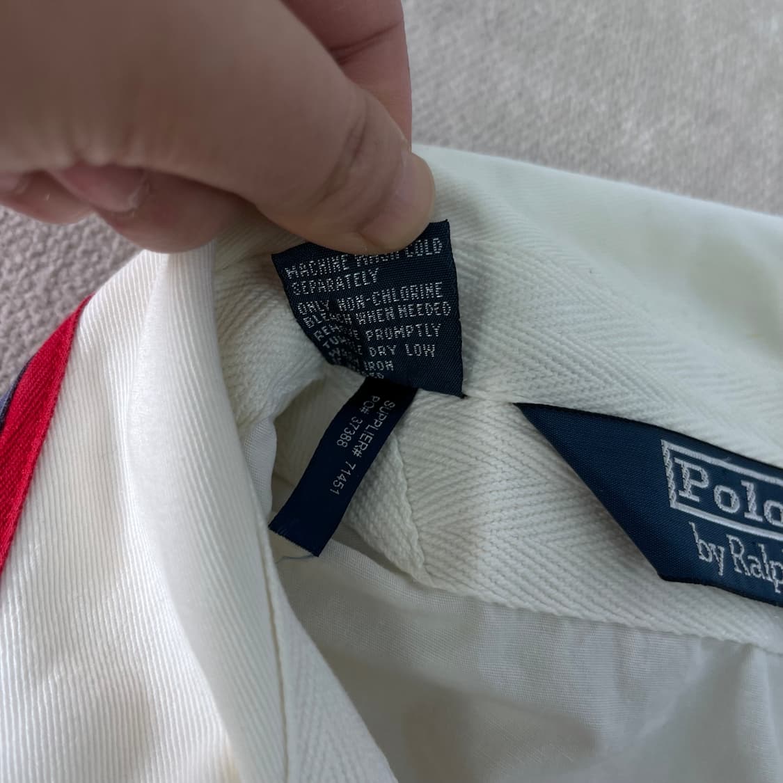 100 폴로랄프로렌 빅포니 성조기 화이트 블루종 자켓 상품이미지6