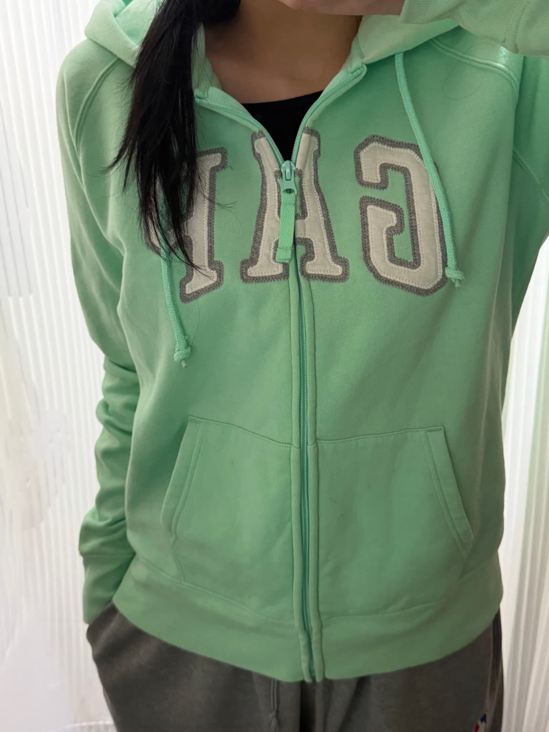 갭 민트 후드집업 L 상품이미지1