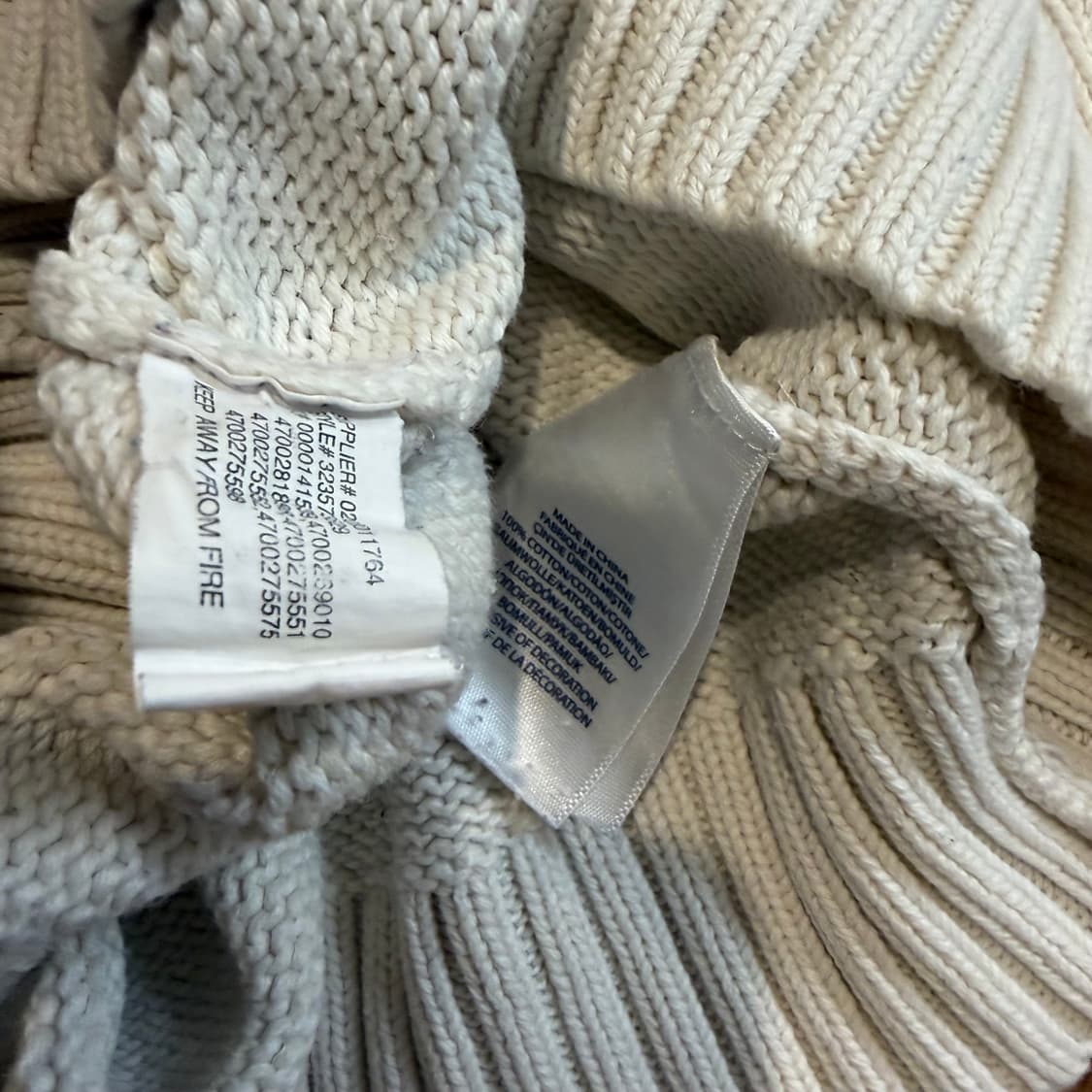 폴로 랄프로렌 아이보리 하프집업 코튼 니트 상품이미지3