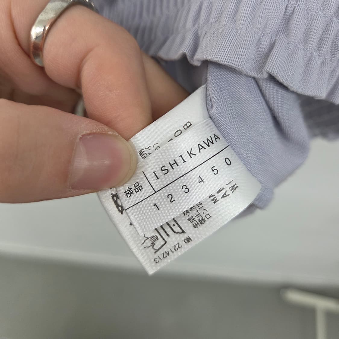 발망 로고 V넥 긴팔 티셔츠 그레이 여성 M 상품이미지6