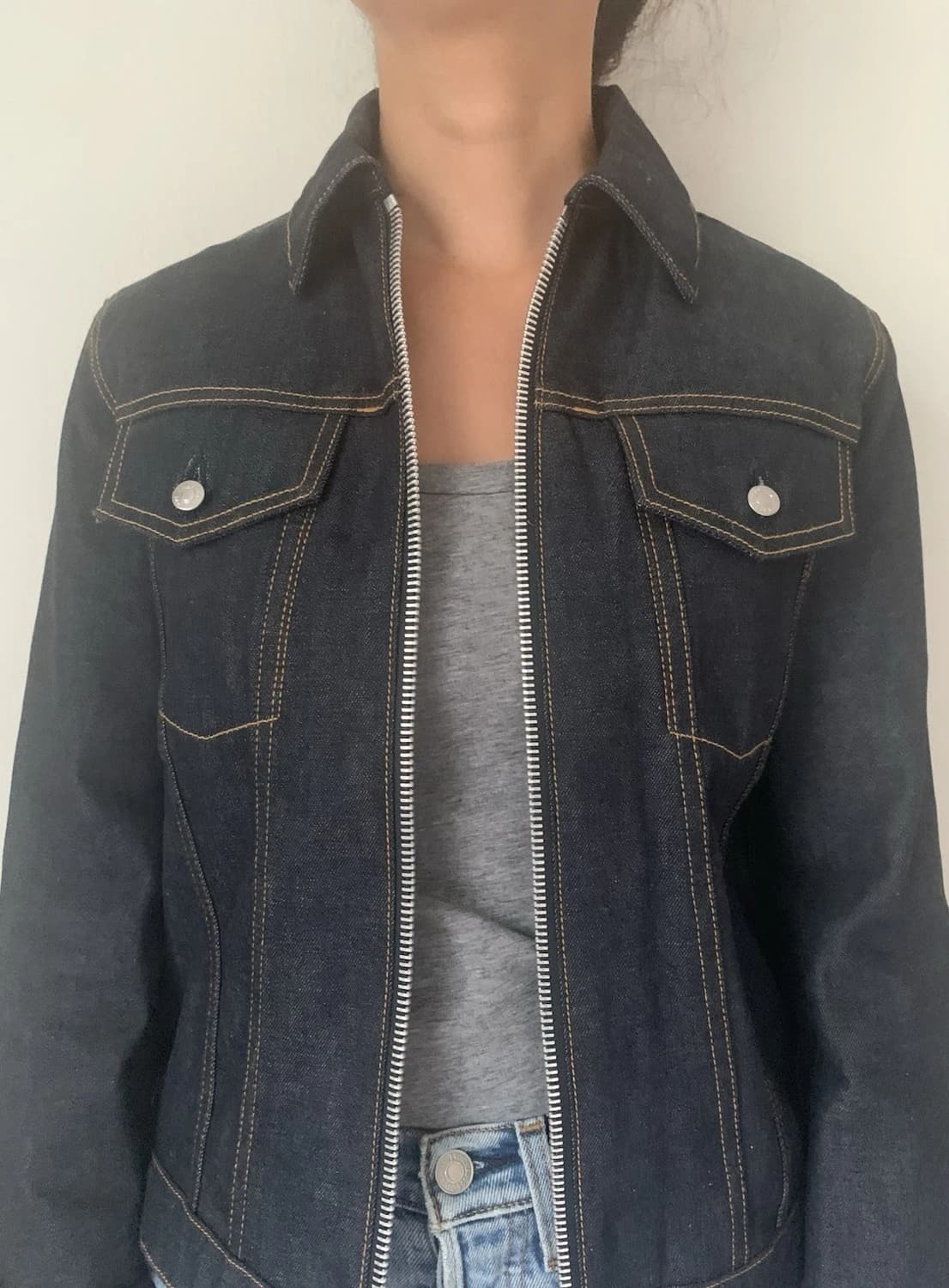 헬무트 랭 로우 데님 집업 트러커 자켓 상품이미지3