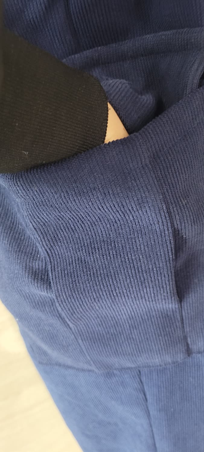 👔남성m-xl사이즈👔네이비 골덴 카고 와이드 팬츠(포켓4개) 상품이미지4