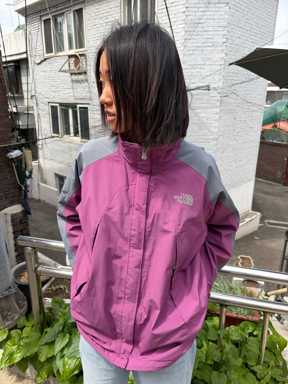 The North Face 퍼플 그레이 고어텍스 쉘 자켓 S  상품이미지1