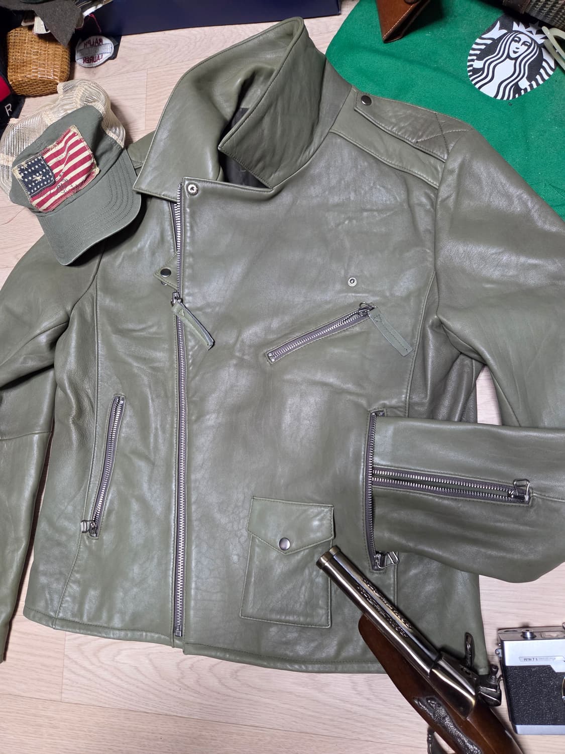 (U.K)바이크 라이더 자켓 가죽 점퍼 핸드메이드 레더자켓 상품이미지5